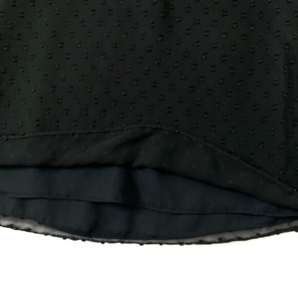 Ann Taylor LOFT Flutter Sleeve V Neck Blouse Womens size 4 Black - Picture 8 of 10